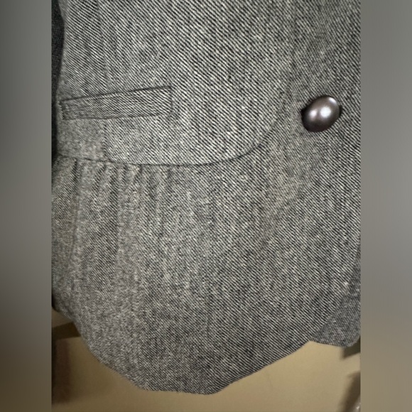 NWT APT 9 Blazer Jacket Black and White Tweed Peplum Lined Lightweight - Picture 3 of 11
